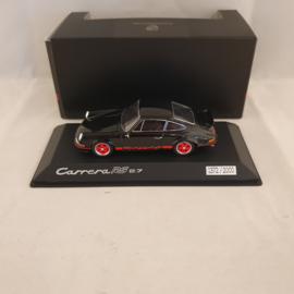 Porsche 911 Carrera RS 2.7 1973 Zwart/Rood 1:43 Spark - WAP0201160PRS2