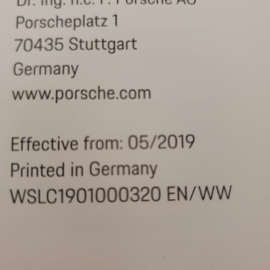 Porsche 911 992 Speedster Hardcover brochure 2019 WSLC1901000320