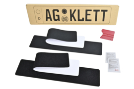 License plate holder - Frameless with self-adhesive Velcro