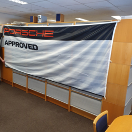Porsche Dealer Banner 4 x 1,50 meter - Porsche Approved