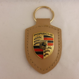 Porsche Porte-clés avec emblème Porsche - beige WAP0500980H
