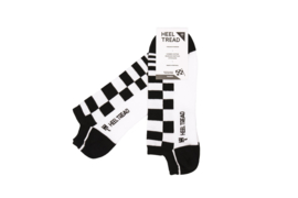 Porsche Pasha Schwarz/Weiß - HEEL TREAD Knöchel Socken