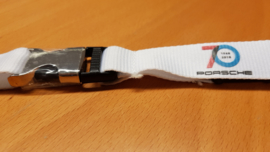 Porsche 70th anniversary lanyard - white with logo