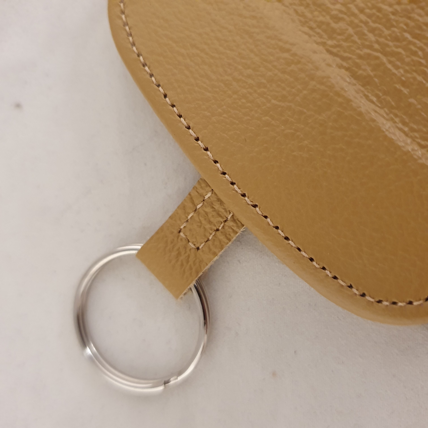 Porsche 911 sleuteletui leder - Cashmere Beige