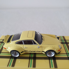 Porsche 911 Carrera 964 RWB Backdate geel 1/64 Tarmac - T64-046-YL