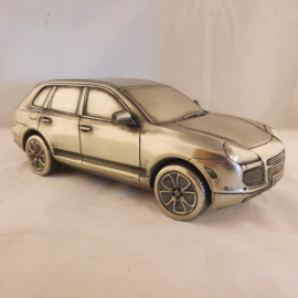 Porsche Cayenne 1:18 - Silver tin paperweight