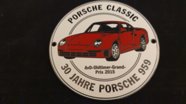 Plakette - Porsche Classic 30 Jahre Porsche 959 - AvD-Oldtimer Grand Prix 2015