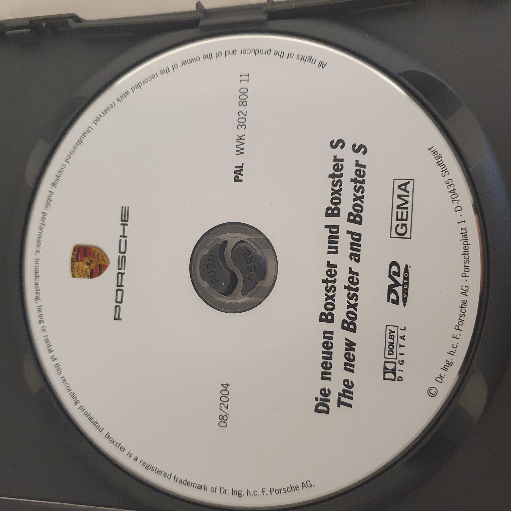 Porsche Event DVD - Boxster en Boxster S 2004
