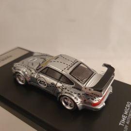 Porsche 911 964 RWB Silver Pig Time micro 1/64 Somodel
