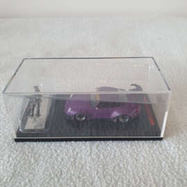 Porsche 993 RWB violet mat avec Mr. Nakai 1/64 Ignition Model - IG2151