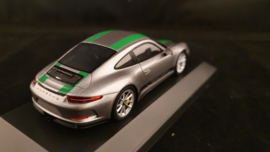 Porsche 911 (991 II) R zilver met groene striping - WAP0201460G