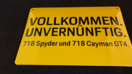 Porsche 718 Spyder and 718 Cayman GT4 vollkommen unvernünftig - Wall shield