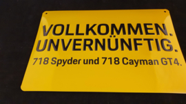 Porsche 718 Spyder et 718 Cayman GT4 vollkommen unvernünftig - Bouclier mural