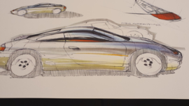 Porsche 911 996 Designstudie - 59 x 33 cm - Steve Murrett