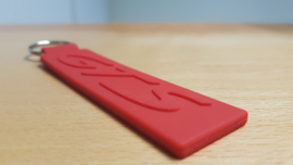 Porsche Keychain GTS-Red rubber