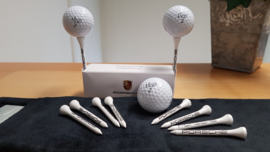 Porsche Golf afslag Tee + Porsche Golf handdoek + Set Porsche golfballen