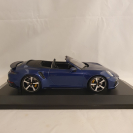 Porsche 911 992 Turbo S Cabriolet Gentian blue 2020 1/18 Minichamps 155069081