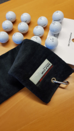 Porsche Golf Circle Vice Pro ballen (12 stuks) met Porsche Golf handdoek