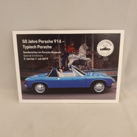 Porsche 914 50 jaar typisch Porsche - Porsche Museum ansichtkaart