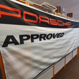 Porsche Dealer Banner 4 x 1,50 meter - Porsche Approved