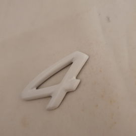 Porsche embleem "4" 5 cm