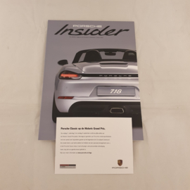 Porsche Insider Magazine Summer 2016 – Porsche 718 Boxster Cover + Original Historic Grand Prix Postcard – Mint Condition