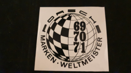 Porsche window sticker set - Porsche Marken Weltmeister 1969, 1970, 1971