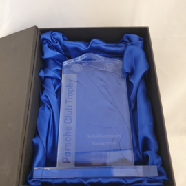 Porsche glazen trofee 25-jarig jubileum Boxster - Porsche Club Trophy 2021