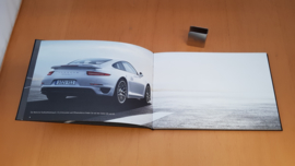 Porsche 911 991.2 Turbo hardcover brochure with clip