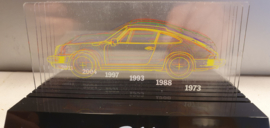 Porsche 911 silouetten Plexiglas 1963-2011