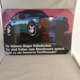 Porsche 964 Emaille Schild  De ideale familieauto - PCG00096420
