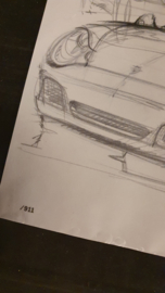 Porsche 911 996 Turbo design sketch - 60 x 43,50 cm - Unnumbered - Harm Lagaay