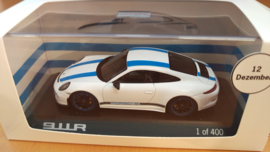 Porsche 911 (991 II) R Wit met blauwe striping