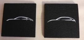 Porsche coasters of felt - Porsche models