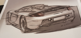 Porsche Carrera GT sketch - Gift folder owner