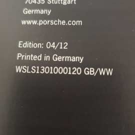 Brochure Porsche 911 Turbo S édition 918 Spyder Couverture Rigide - GB WSLS1301000120