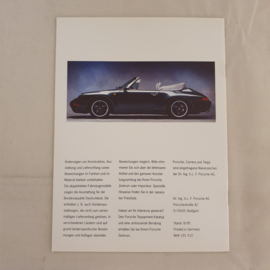 Porsche Tequipment Broschüre 1995 - DE WVK191510