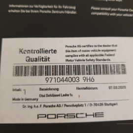 Étui à clé en cuir Porsche luxor beige 971044003 9H6