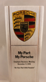 Porsche desktop pylon with logo - Employee Business Meeting