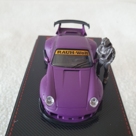 Porsche 993 RWB violet mat avec Mr. Nakai 1/64 Ignition Model - IG2151