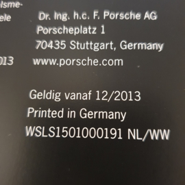 Brochure couverture rigide Porsche 918 Spyder 2014 WSLS1501000191