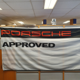 Porsche Dealer Banner 4 x 1,50 meter - Porsche Approved