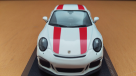 Porsche 911 (991.2) R 2016 rayures blanches rouges Minichamps