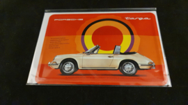 Porsche Classic carte postale en métal Targa