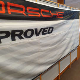Porsche Dealer Banner 4 x 1,50 meter - Porsche Approved