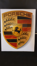 Porsche Logo megasticker 3-D 38 x 30cm