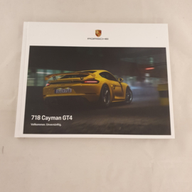 Porsche 718 Cayman GT4 Brochure Couverture rigide 2020 - DE