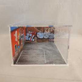 Diorama Porsche RWB graffiti de Noël 1/64 Moxtoys