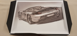 Porsche Carrera GT croquis - Propriétaire de dossier cadeau