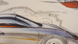 Porsche 911 996 Étude de conception - 59 x 33 cm - Steve Murrett